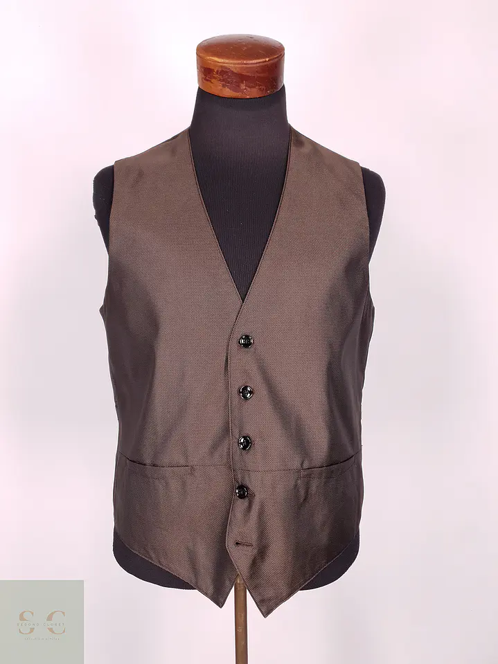 Chaleco - Gilet Class Café Poliéster Viscosa Talla S 1