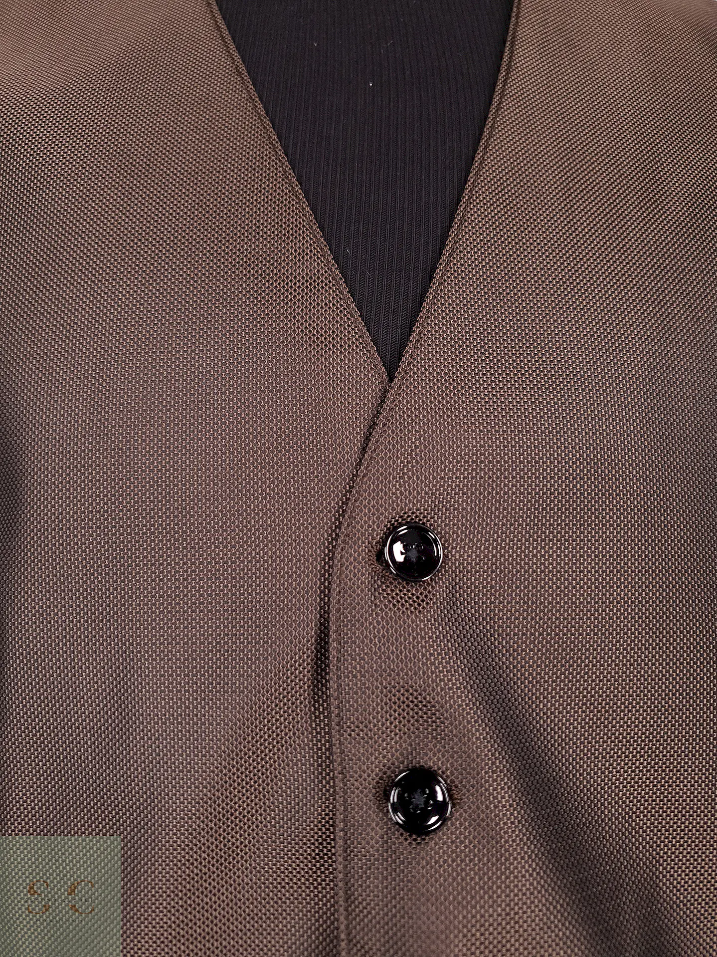 Chaleco - Gilet Class Café Poliéster Viscosa Talla S 2