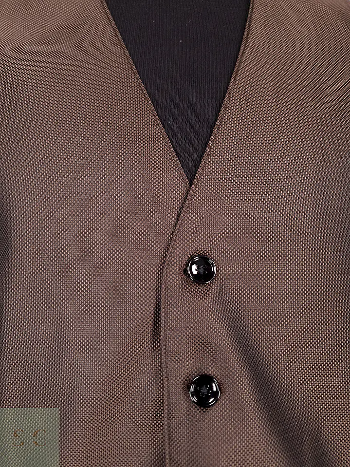 Chaleco - Gilet Class Café Poliéster Viscosa Talla S 2