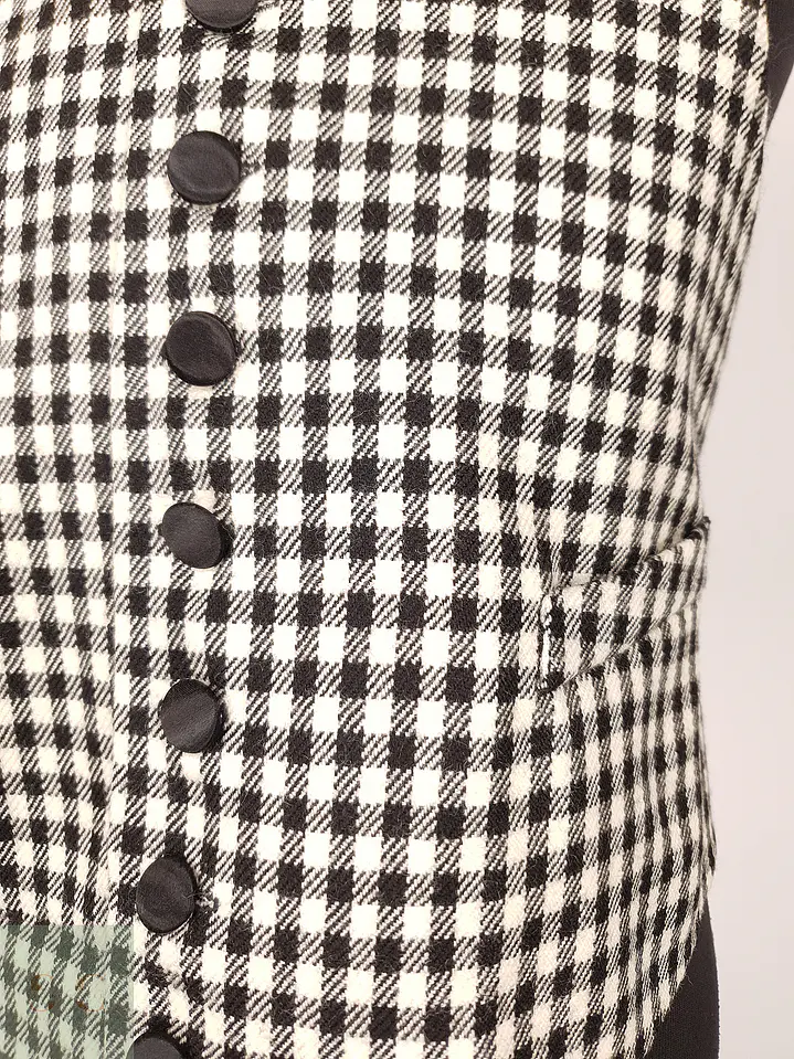 Chaleco - Gilet Blanco y Negro Botones Forrados Talla S 2