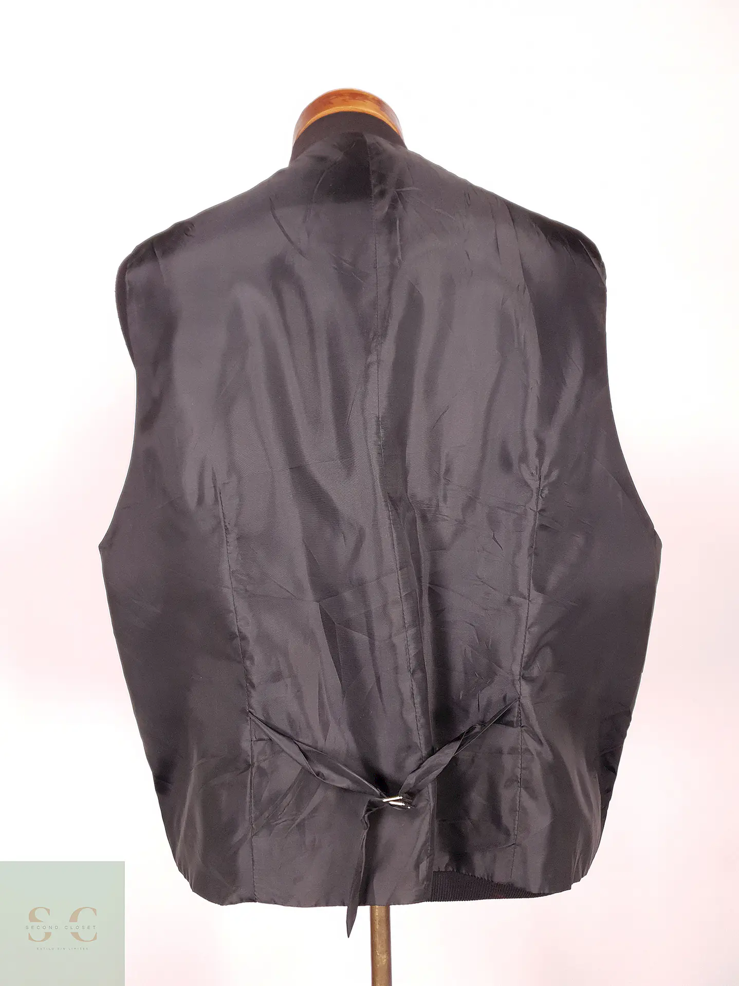 Chaleco - Gilet Canda Café Rayas Poliéster Viscosa Talla XXL 3