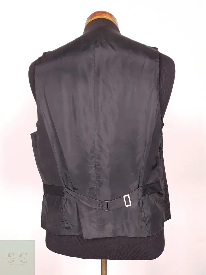 Chaleco - Gilet Angelo Litrico Negro Rayas Poliéster Viscosa Talla S 4