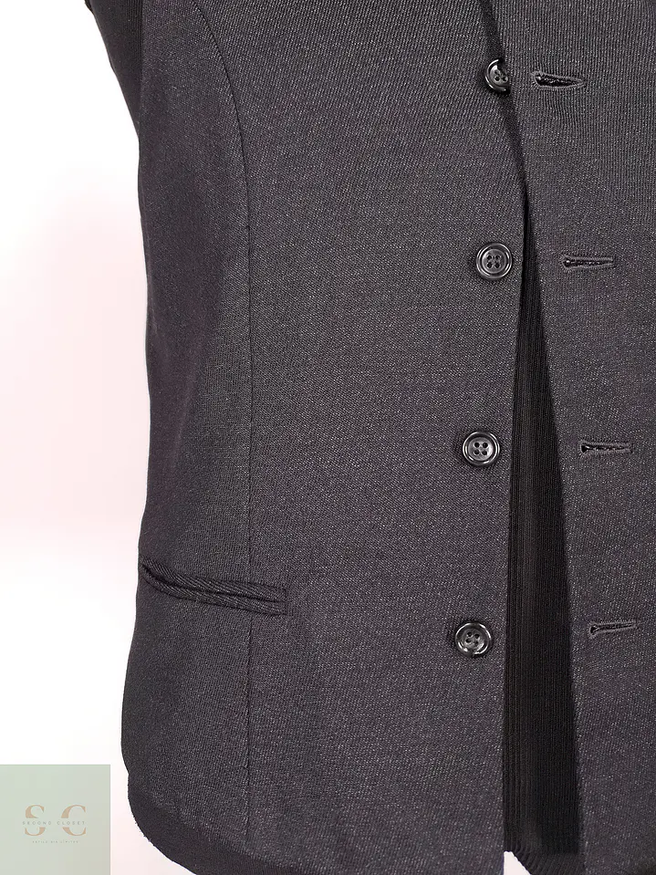 Chaleco - Gilet Plomo Mezcla Lana Talla S 3