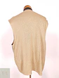 Chaleco - Gilet Rayas Azules y Café Algodón Lino Talla XXL - Miniatura 3