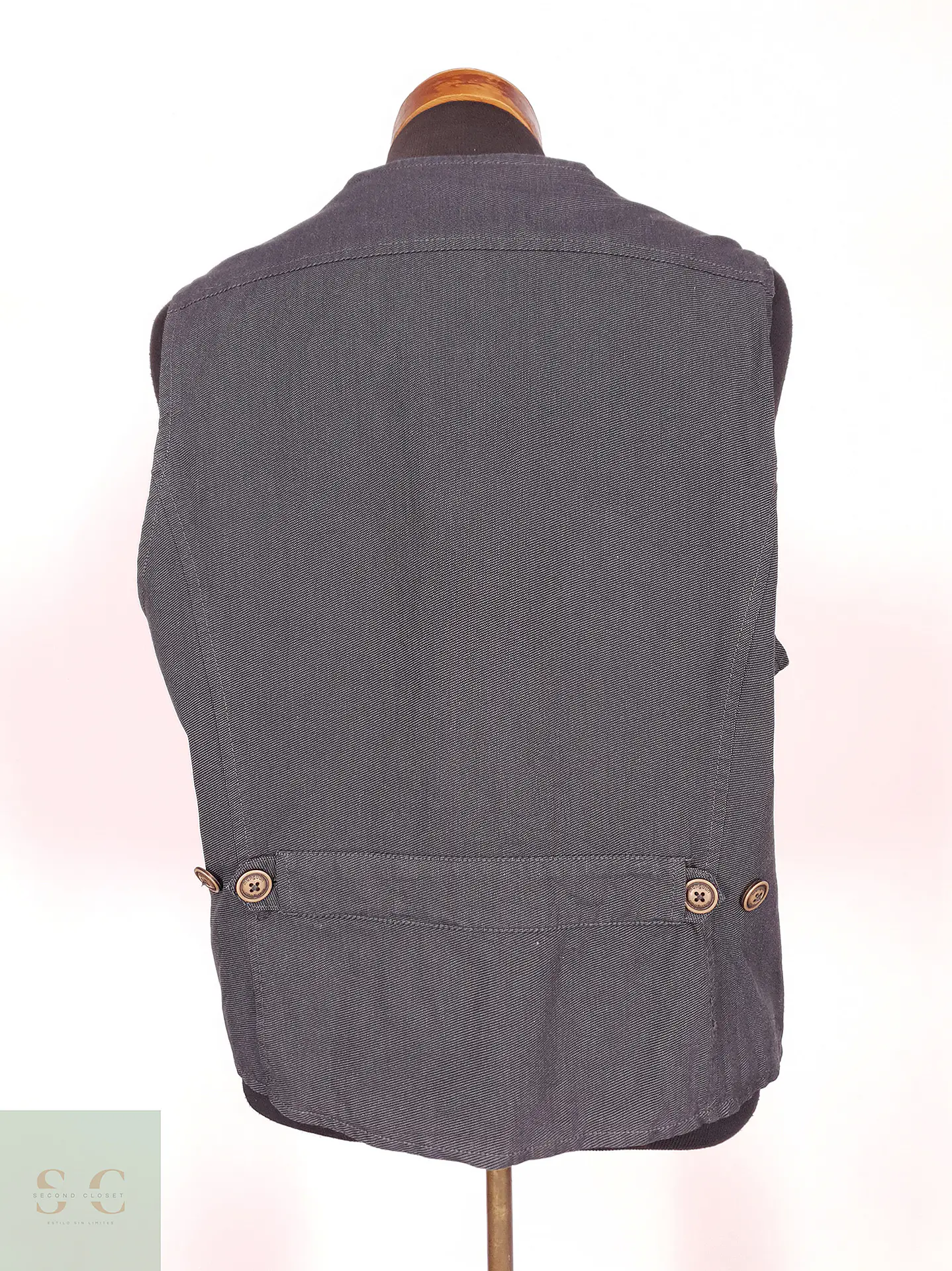 Chaleco - Gilet Manguun Plomo Algodón Talla L 4