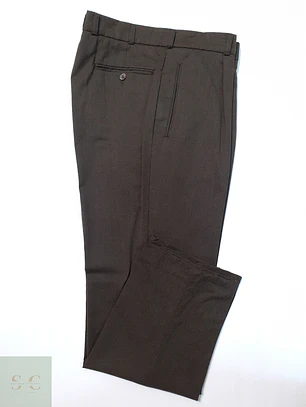 Pantalón Club of Confort Café Lana Virgen Talla XL 46