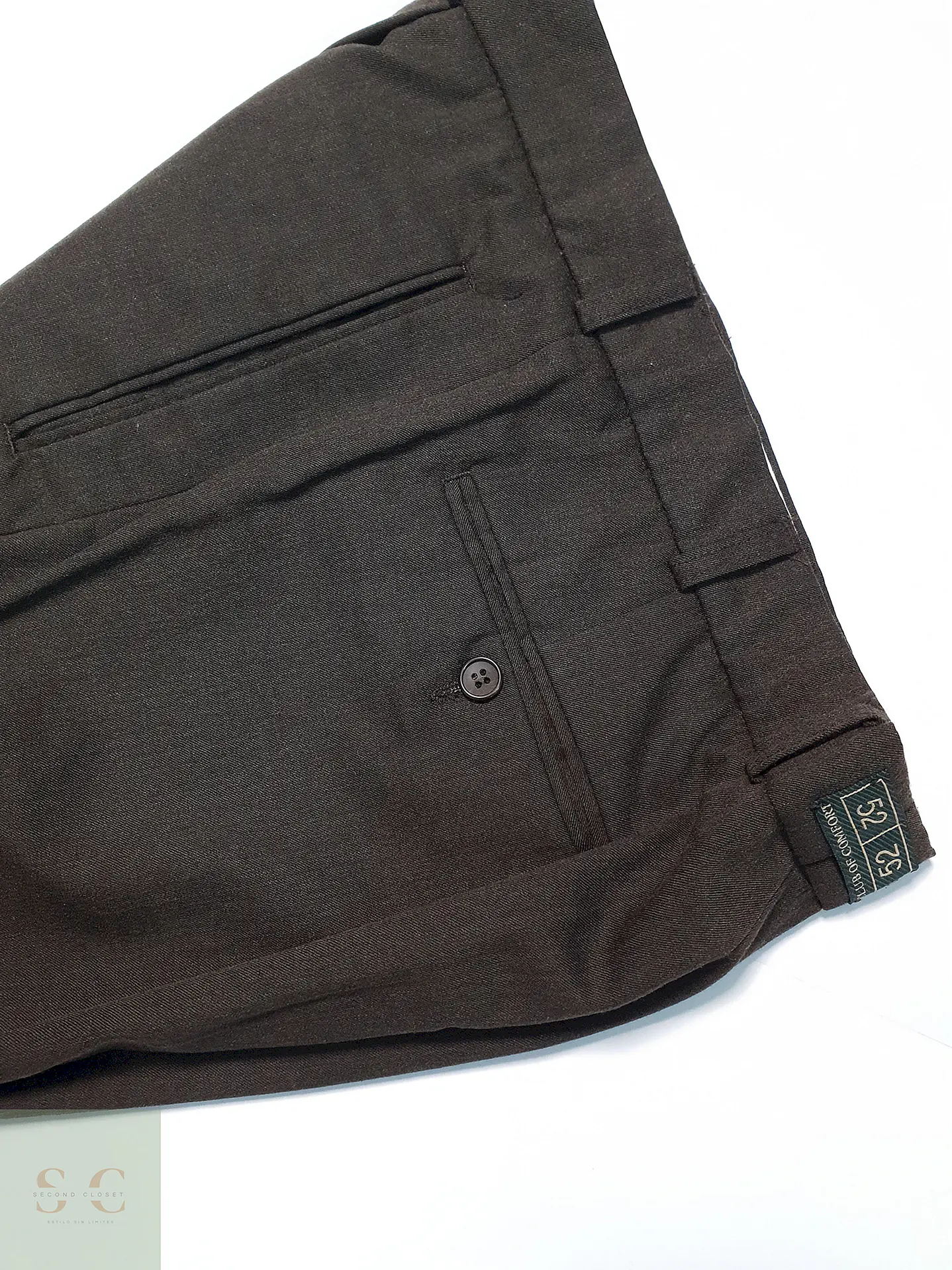 Pantalón Club of Confort Café Lana Virgen Talla XL 46 4