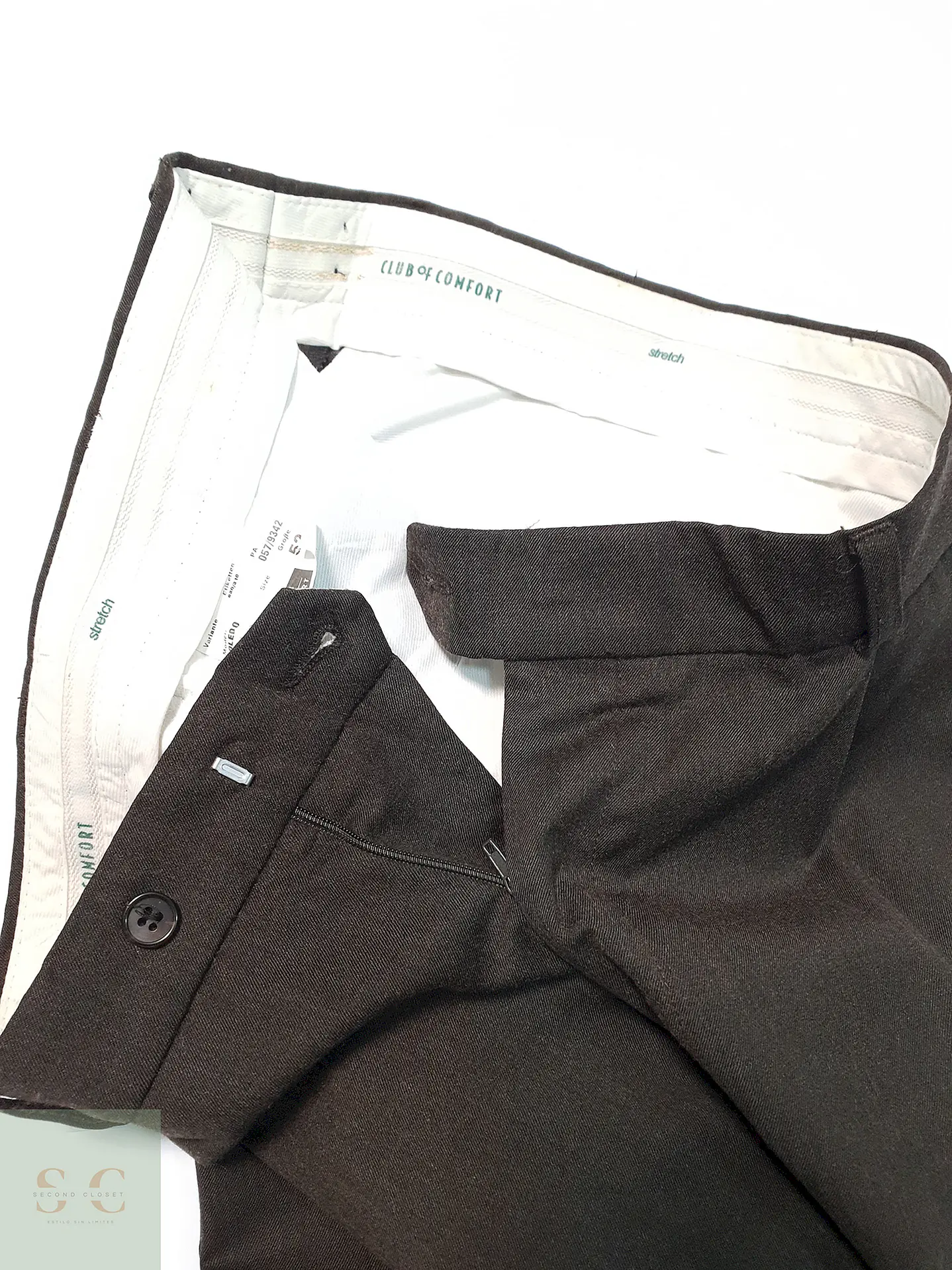 Pantalón Club of Confort Café Lana Virgen Talla XL 46 6
