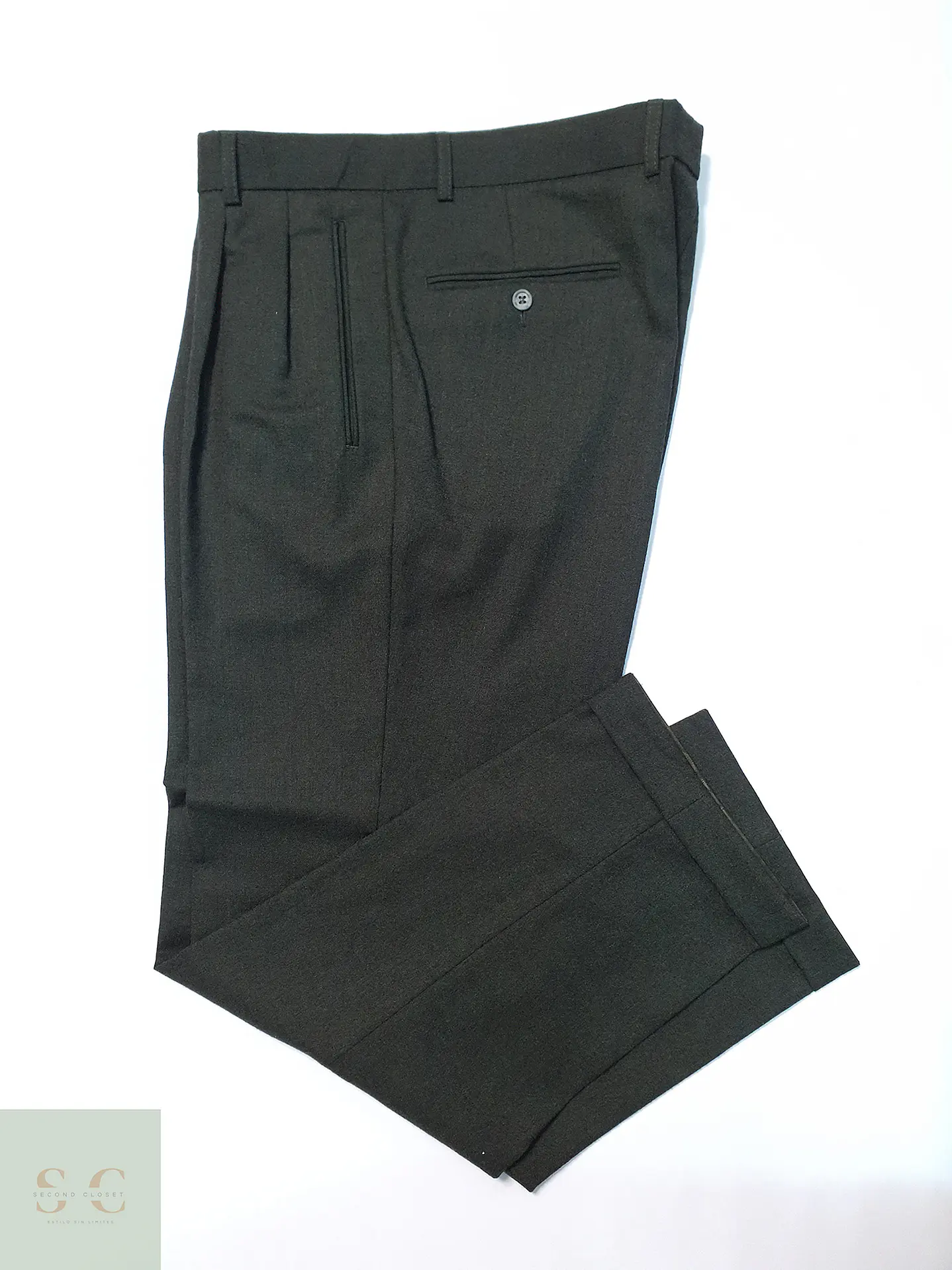 Pantalón Roy Robson Verde 70% Lana Virgen Talla XL 46 1