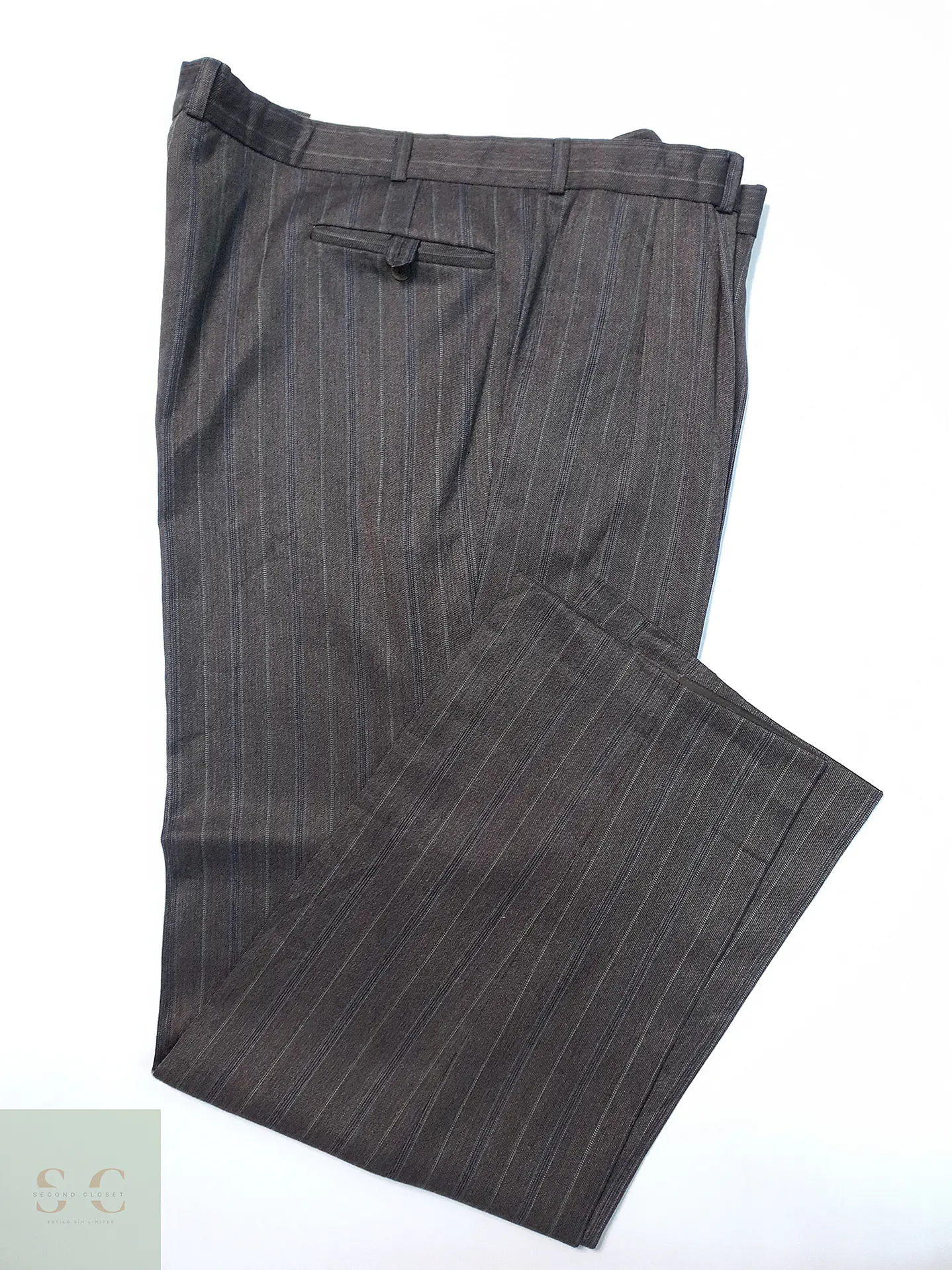 Pantalón Vintage Café Rayas Talla 5XL 58 1