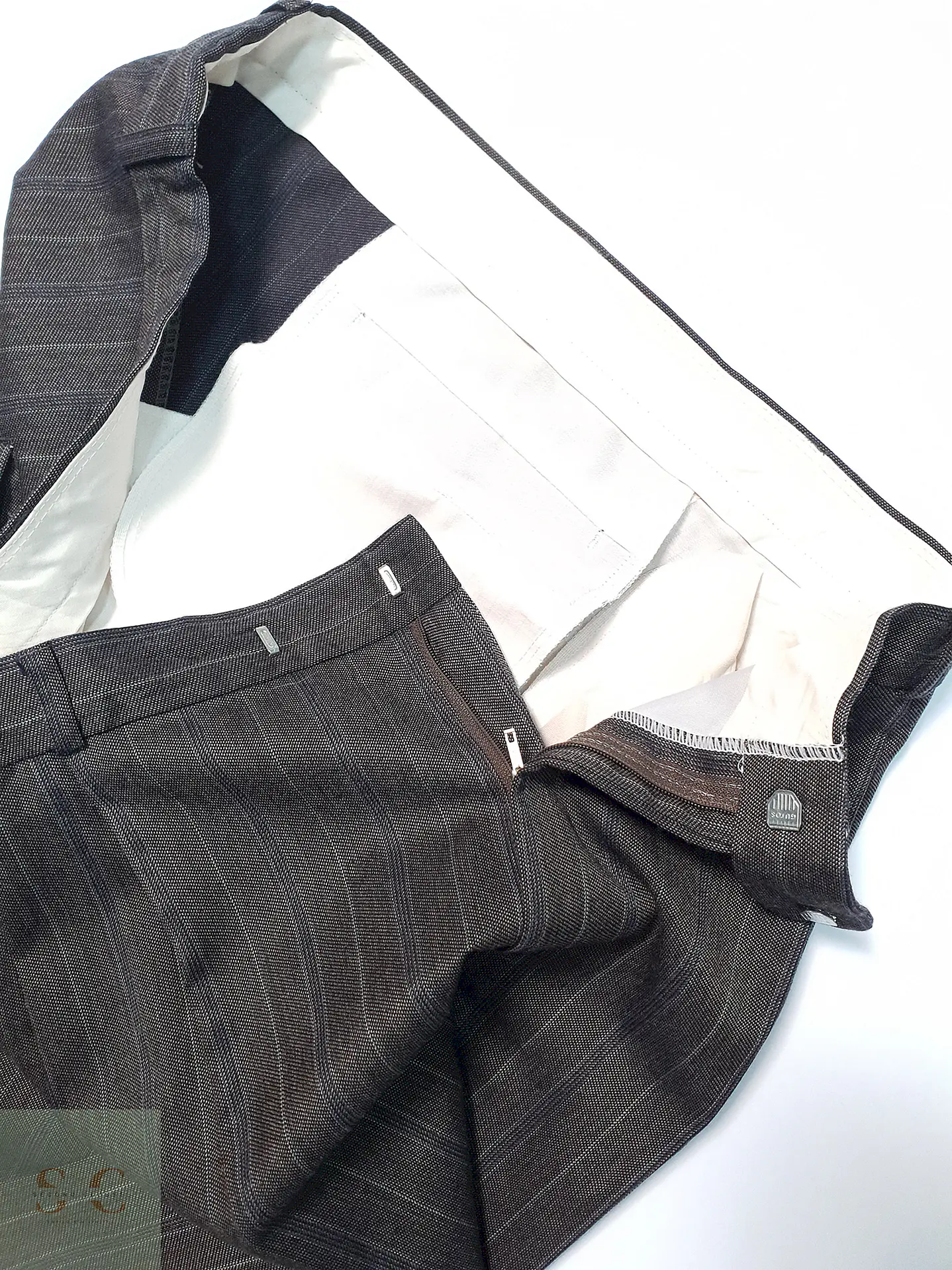 Pantalón Vintage Café Rayas Talla 5XL 58 5