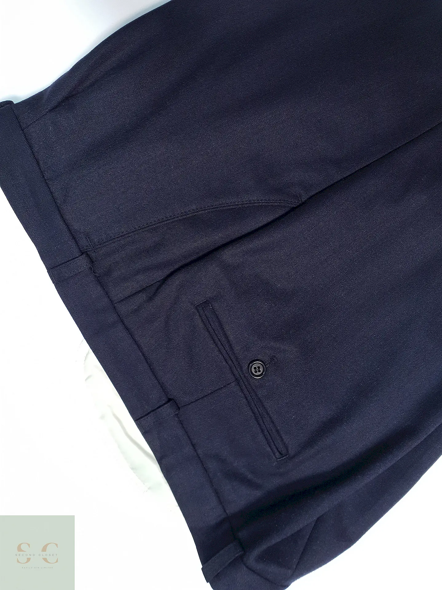 Pantalón Brax Azul 100% Lana Virgen Talla 3XL 52 3
