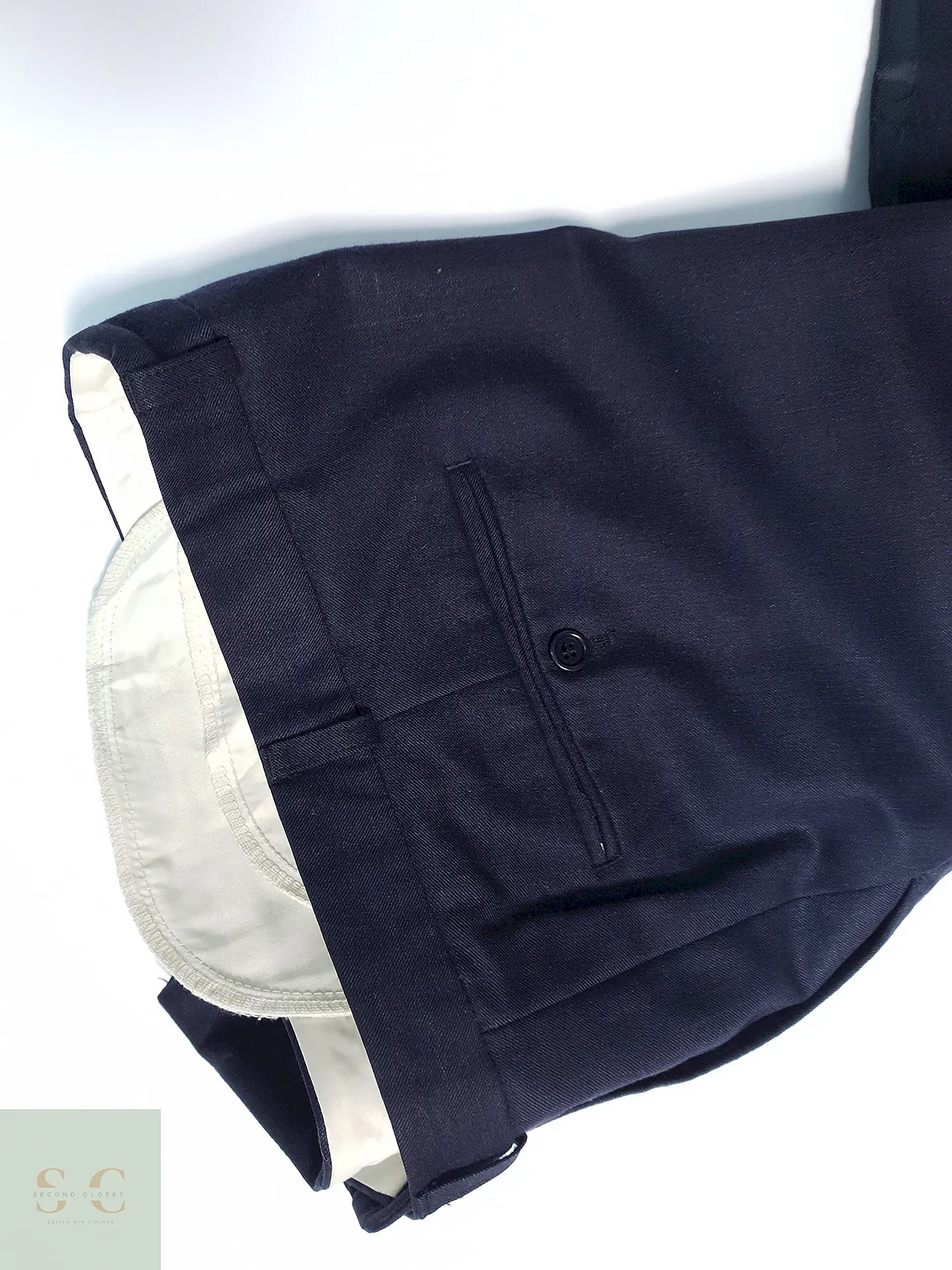Pantalón Brax Azul 100% Lana Virgen Talla 3XL 52 4