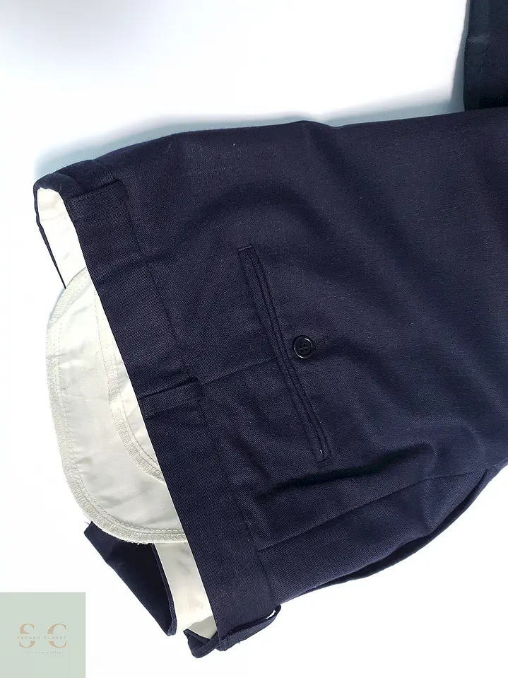 Pantalón Brax Azul 100% Lana Virgen Talla 3XL 52 4