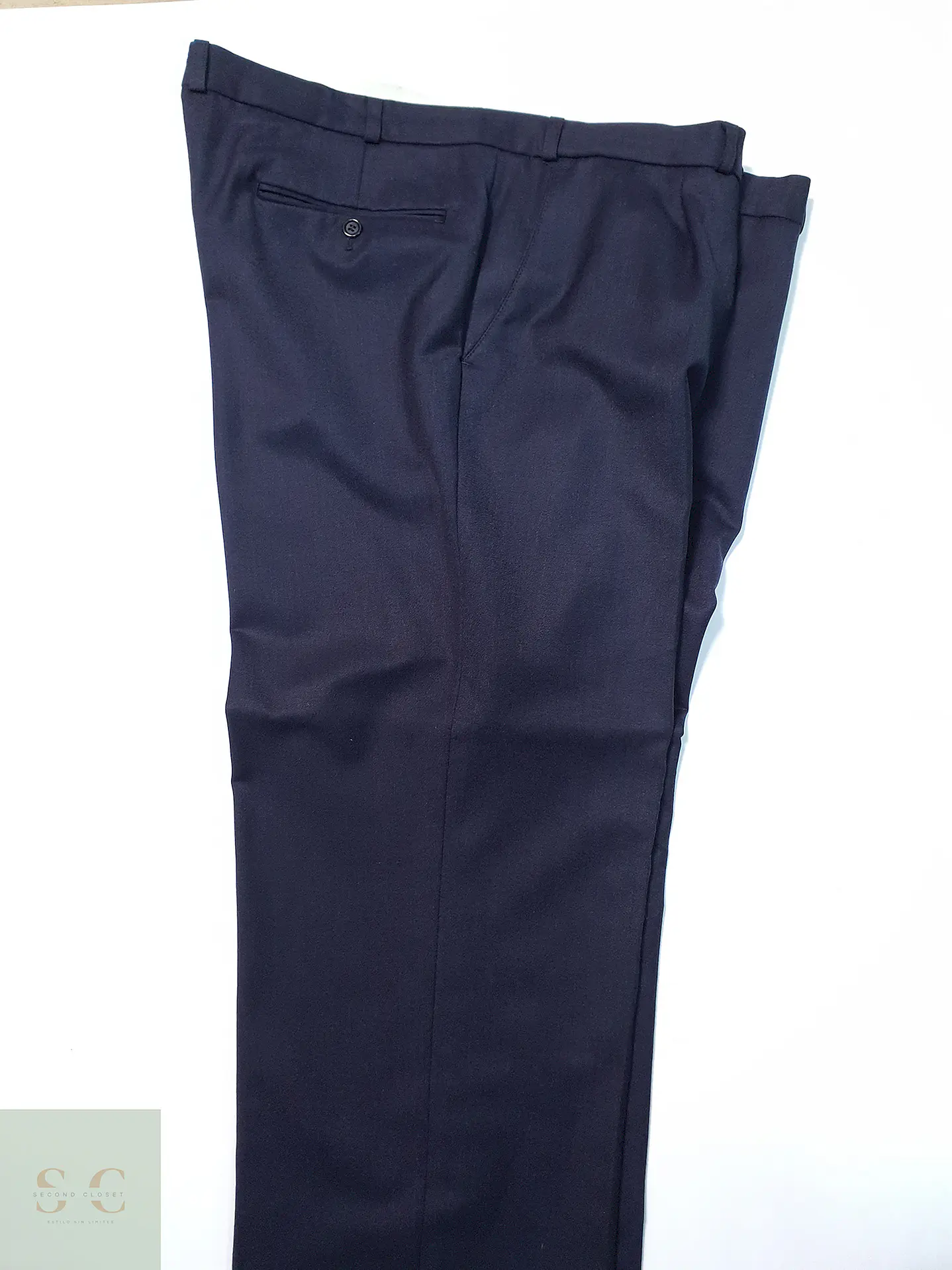 Pantalón Brax Azul 100% Lana Virgen Talla 3XL 52 7