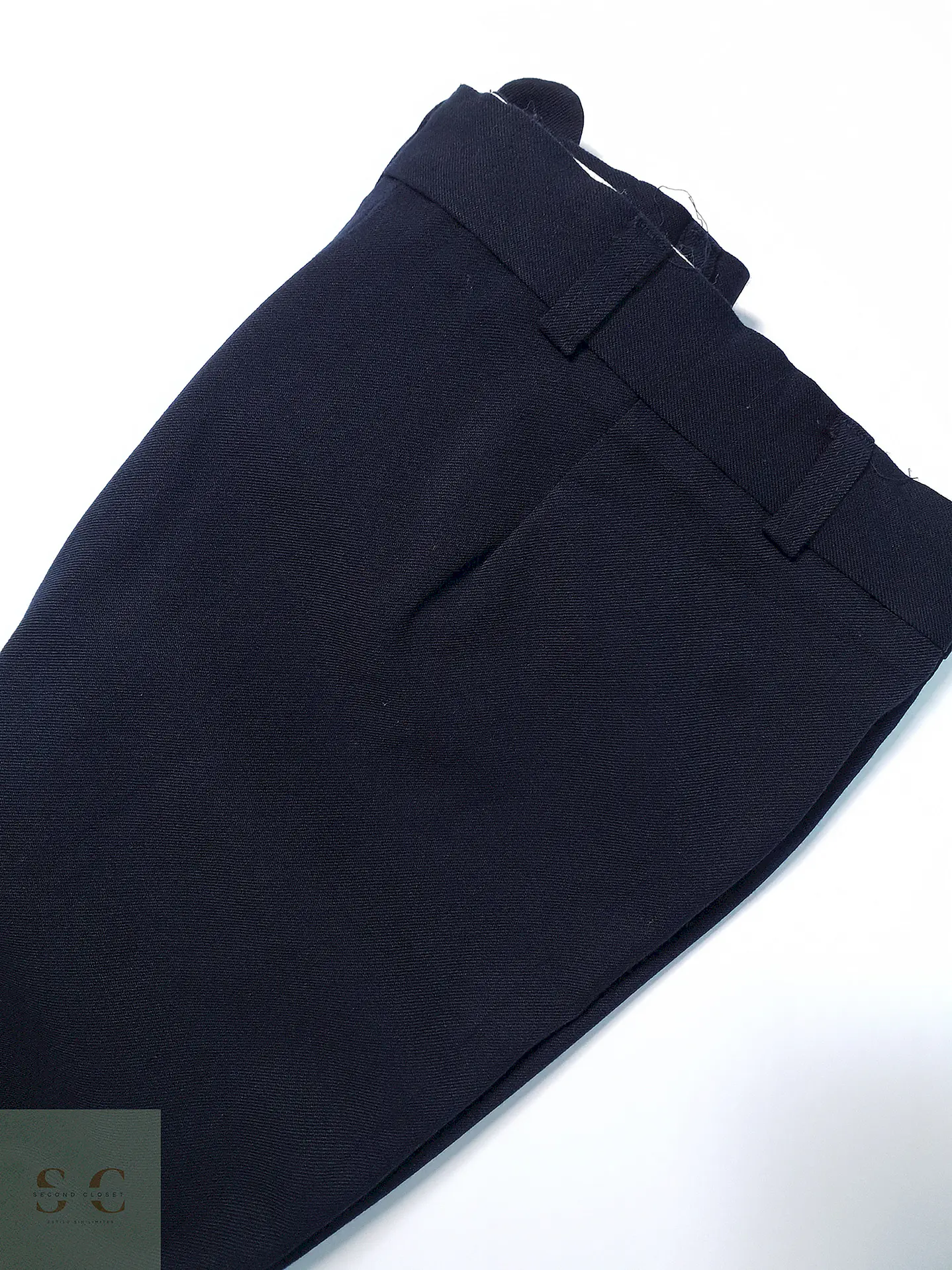 Pantalón Tecomi Strech Lana Virgen Azul Talla L 44 4
