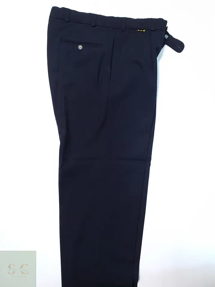 Pantalón Tecomi Strech Lana Virgen Azul Talla L 44 7