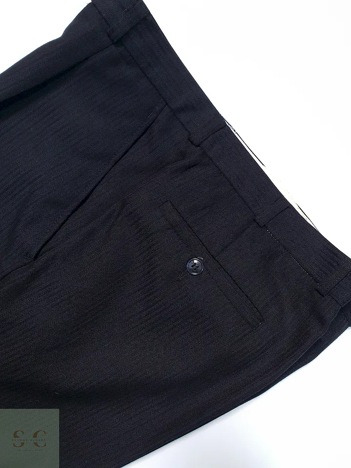 Pantalón Vintage Azul Negro Lana Virgen Talla XL 46 3