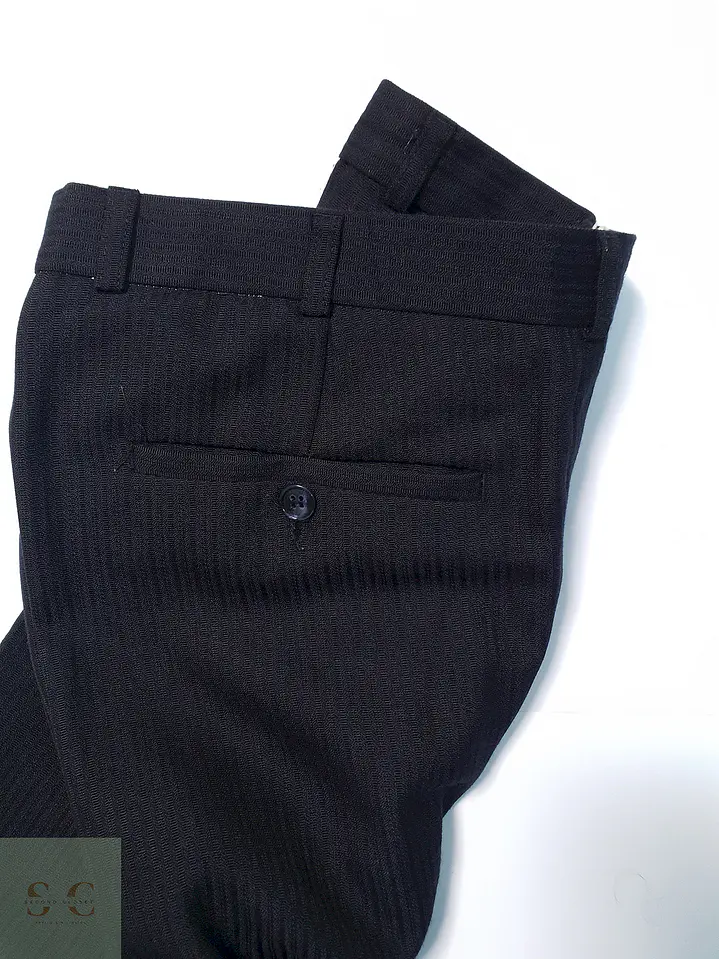 Pantalón Vintage Azul Negro Lana Virgen Talla XL 46 4