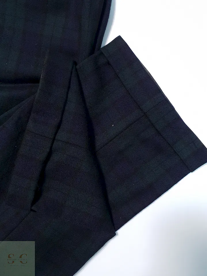 Pantalón Brax Vintage Azul Verde 100% Lana Virgen Talla M 42 2