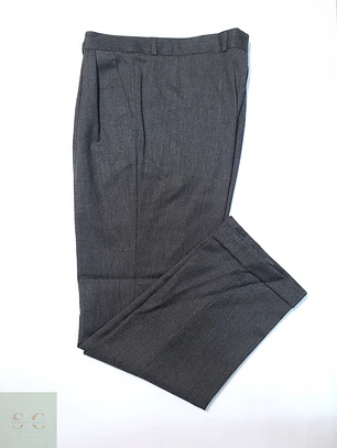 Pantalón Vintage Plomo 100% Lana Virgen Talla XL 48
