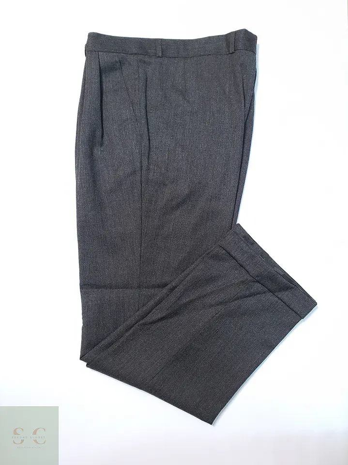 Pantalón Vintage Plomo 100% Lana Virgen Talla XL 48 1