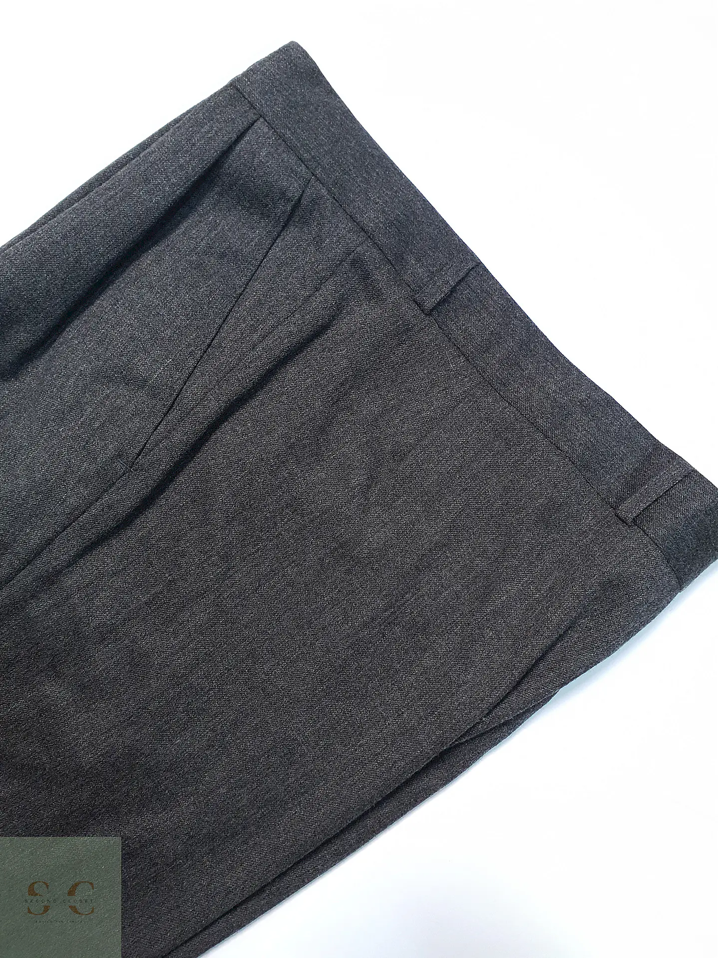 Pantalón Vintage Plomo 100% Lana Virgen Talla XL 48 3