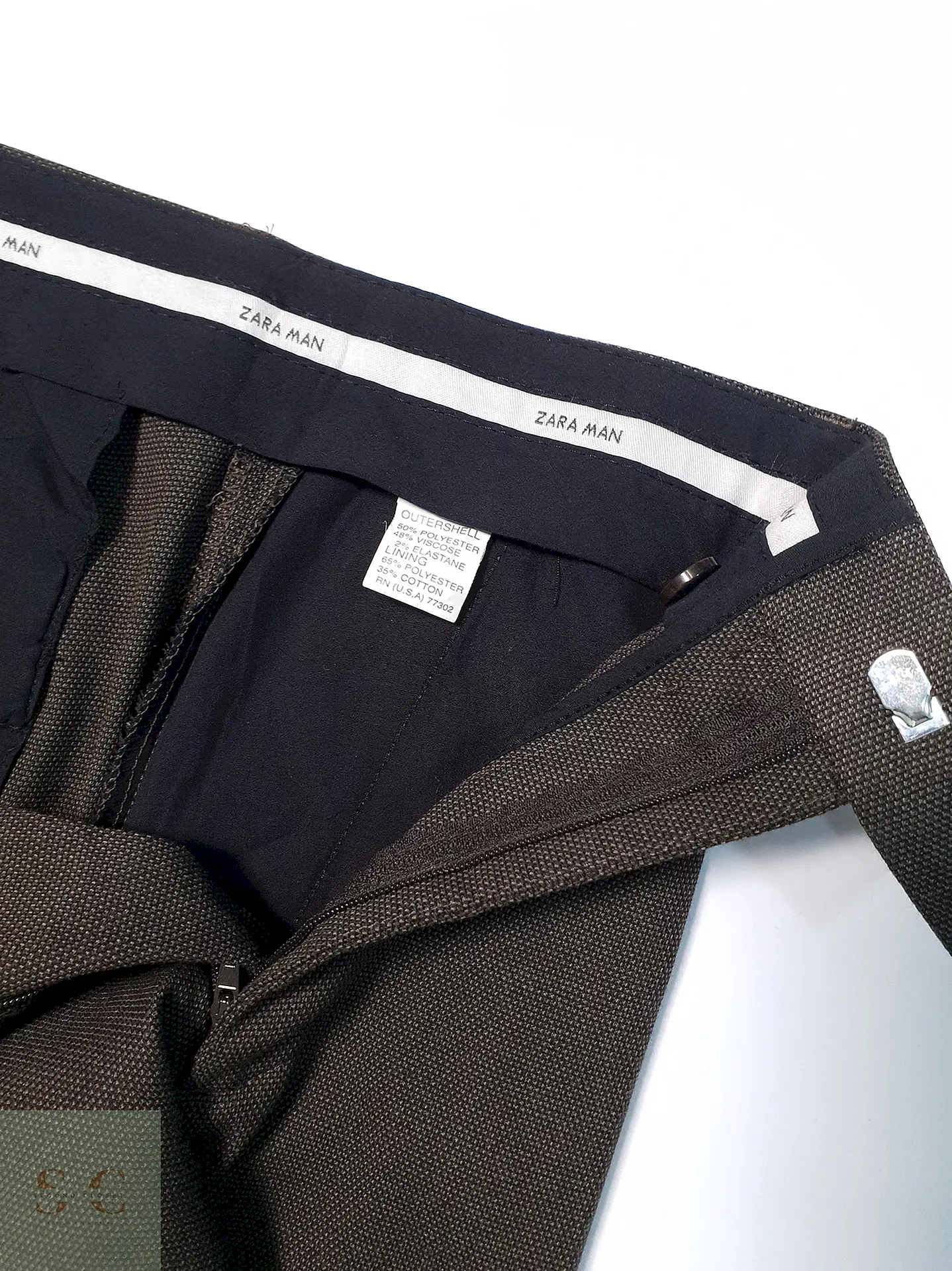 Pantalón Zara Café Talla XL 46 4