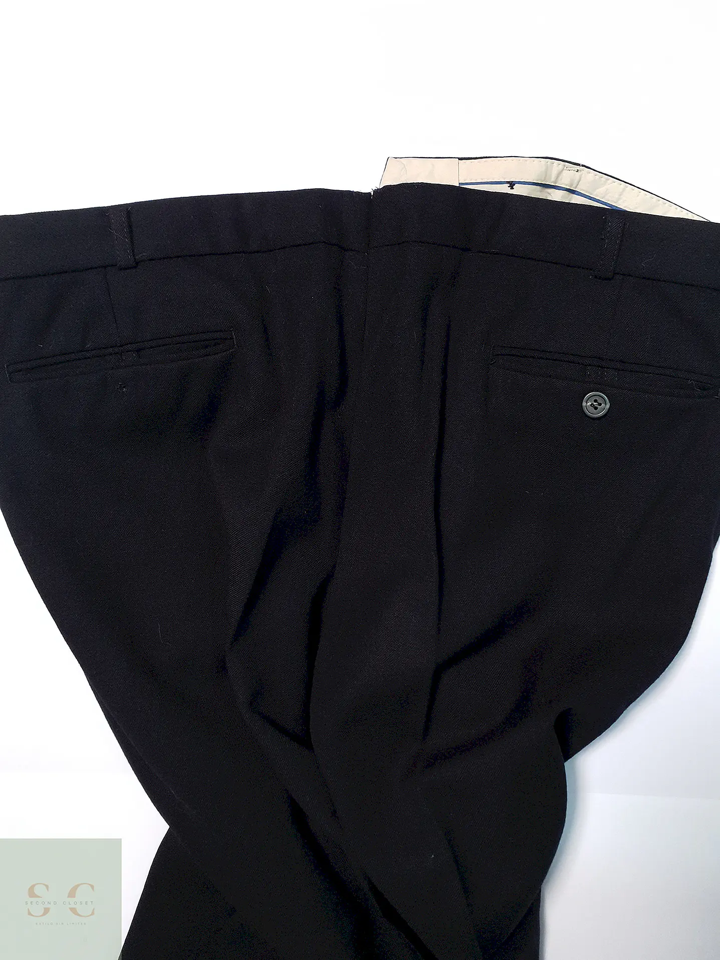 Pantalón Gardeur Homme 100% Lana Virgen Negro Talla 2XL 50 6
