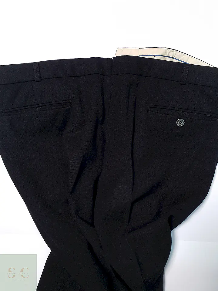 Pantalón Gardeur Homme 100% Lana Virgen Negro Talla 2XL 50 6