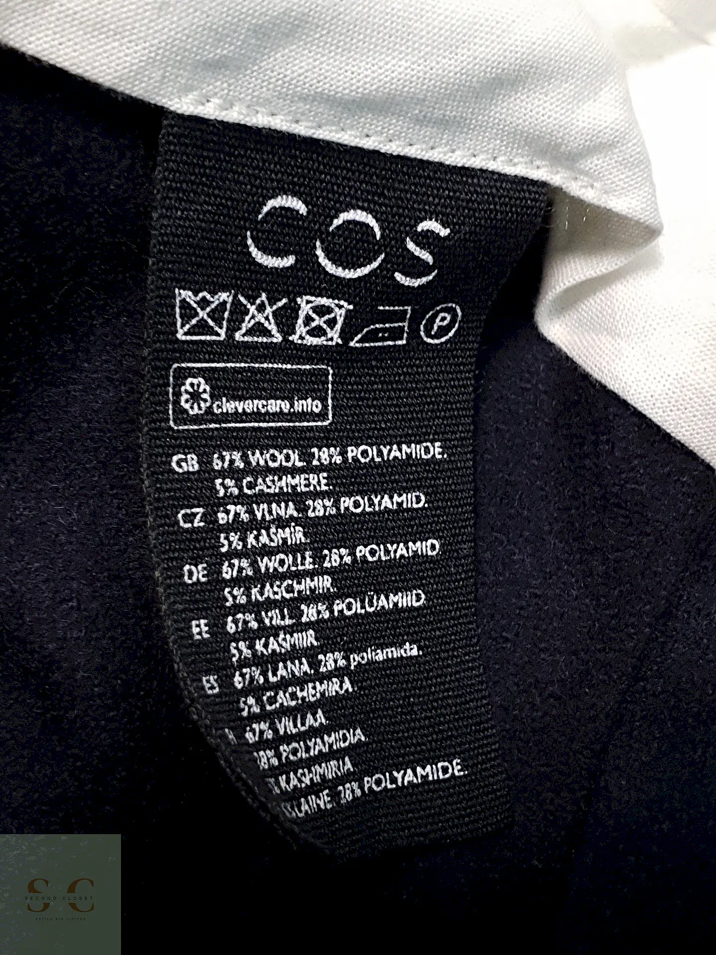 Pantalón Cos Azul Lana y Cashmere Talla L 44 6
