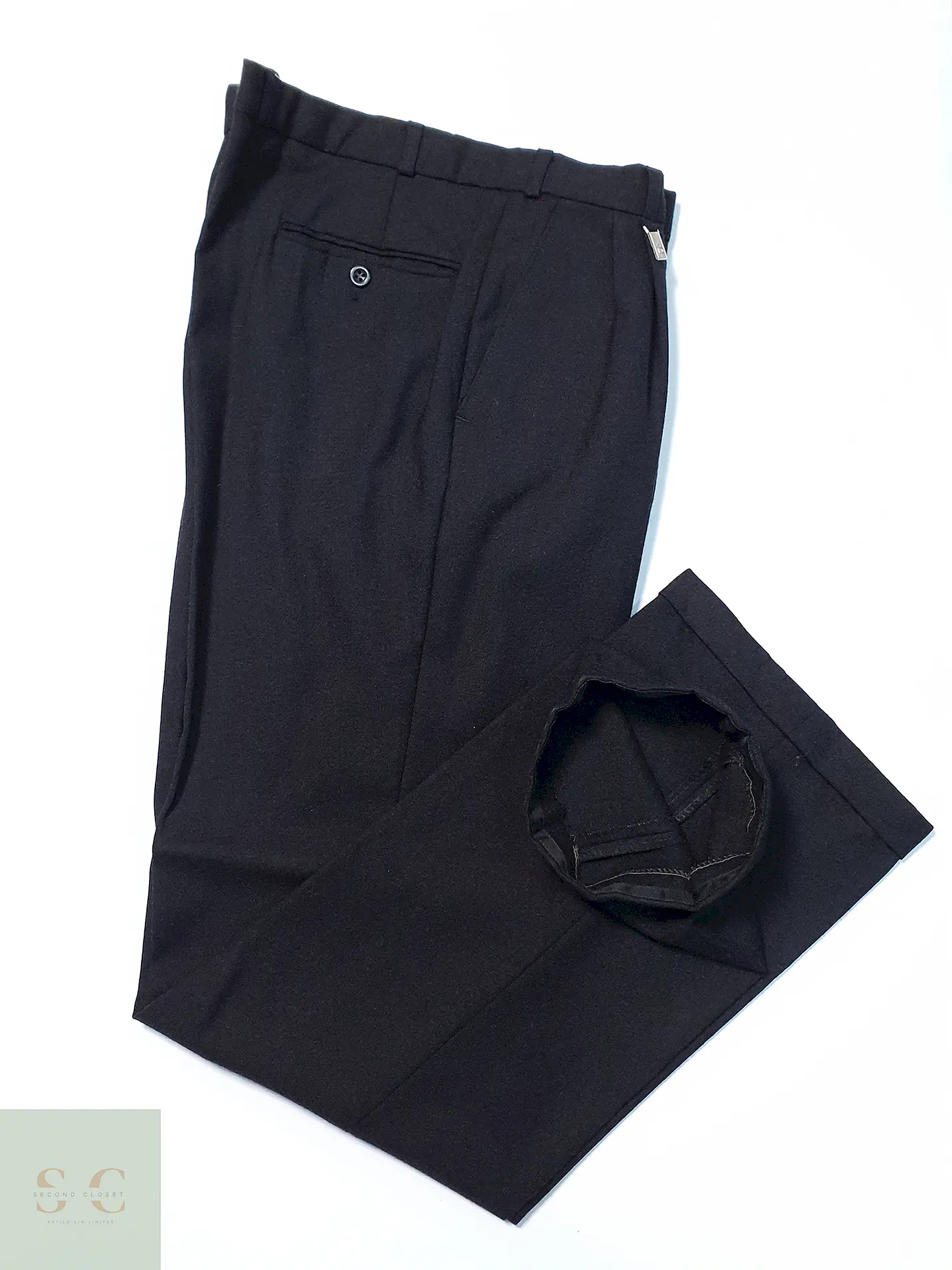 Pantalón Desch Plomo 100% Lana Virgen Talla XL 49 1