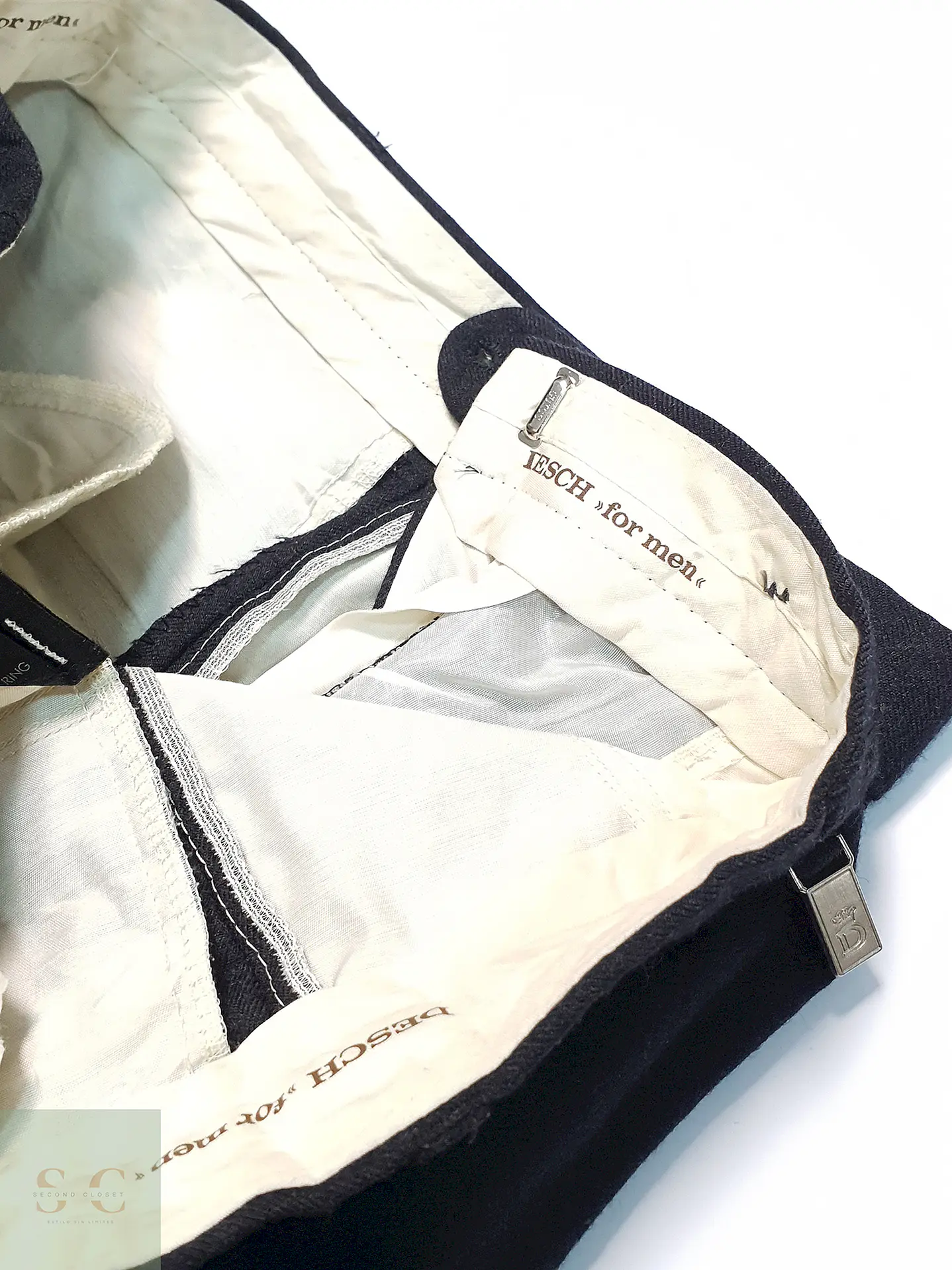 Pantalón Desch Plomo 100% Lana Virgen Talla XL 49 3