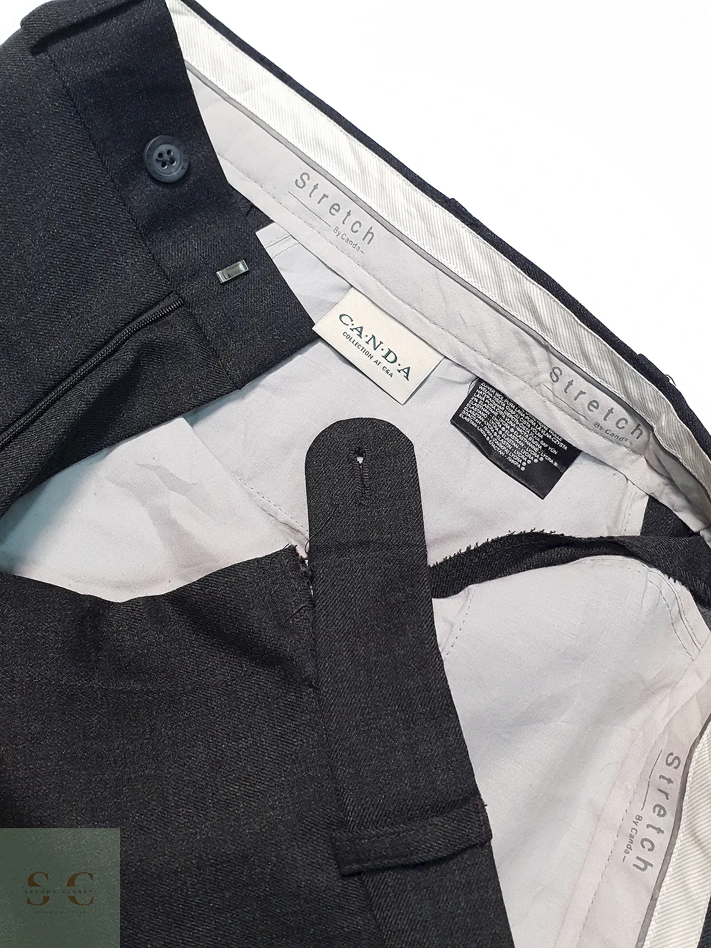 Pantalón Canda Strech Plomo Lana Virgen Talla L 44 3