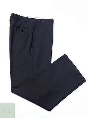 Pantalón Vintage Negro Lana Virgen Talla XL 48