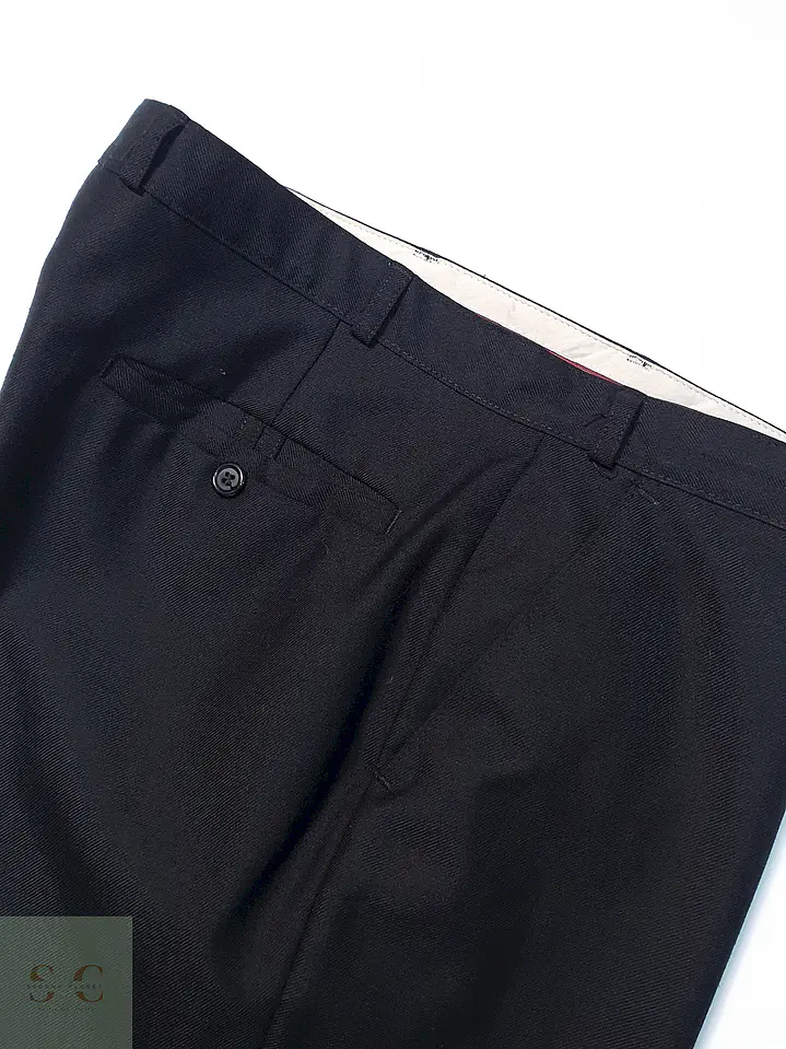 Pantalón Vintage Negro Lana Virgen Talla XL 48 3