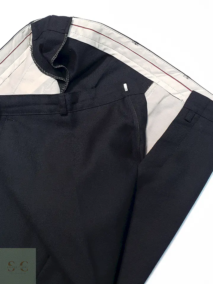 Pantalón Vintage Negro Lana Virgen Talla XL 48 4
