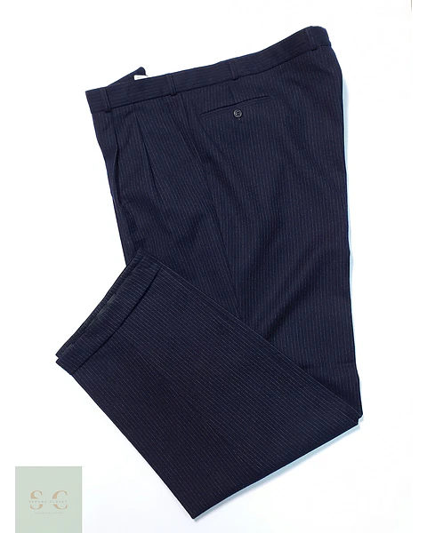 Pantalón Vintage Gutos Azul Rayas Lana Talla 5XL 58