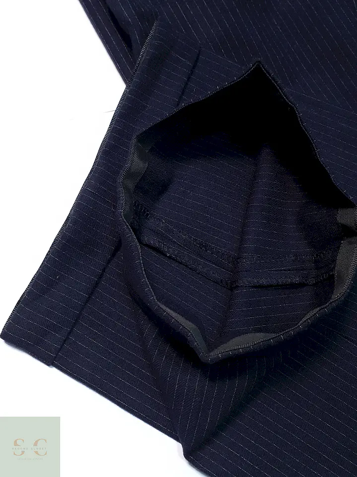 Pantalón Vintage Gutos Azul Rayas Lana Talla 5XL 58 2