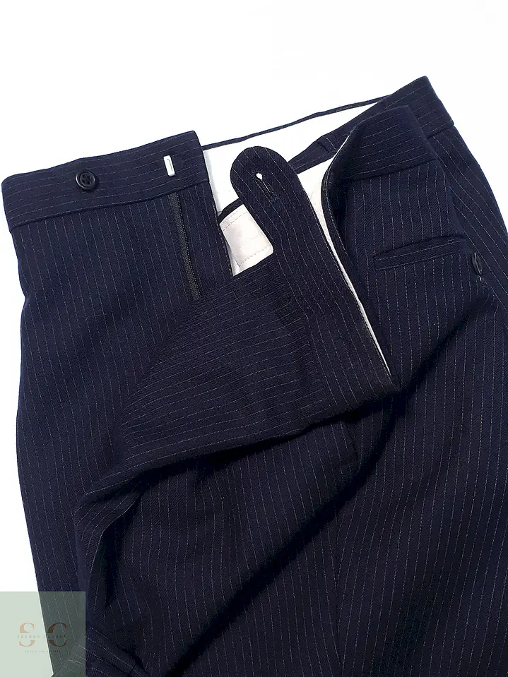 Pantalón Vintage Gutos Azul Rayas Lana Talla 5XL 58 3