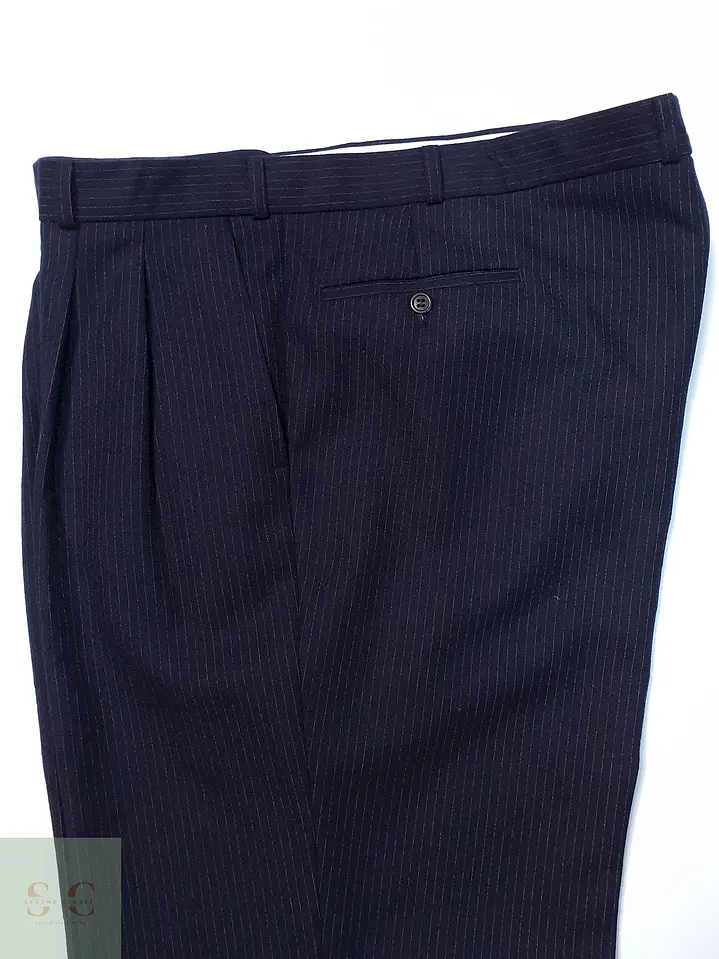 Pantalón Vintage Gutos Azul Rayas Lana Talla 5XL 58 5
