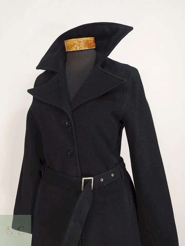 Abrigo Largo Negro XX by Mexx 80% Lana Talla 38 S/M 10