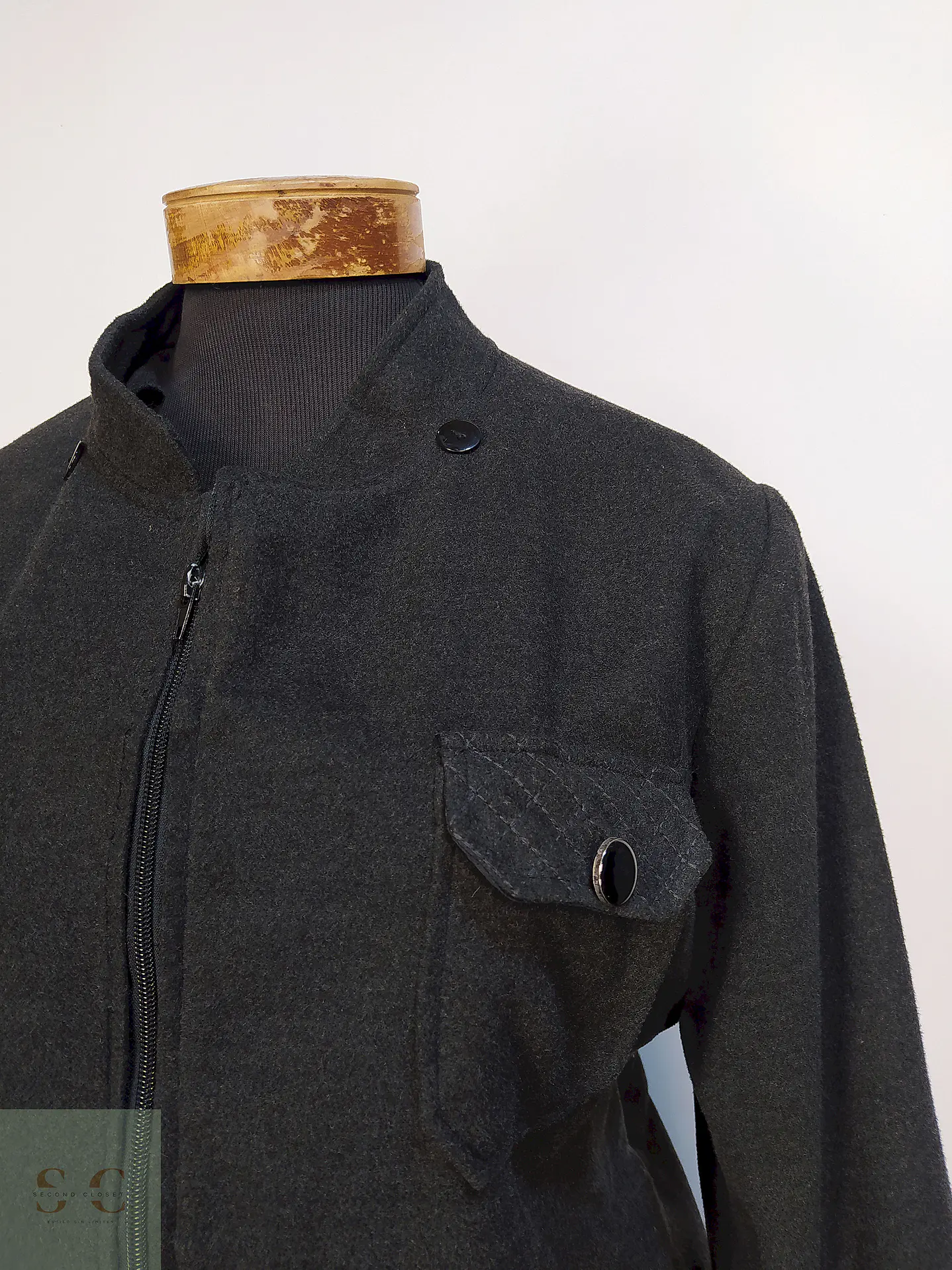 Abrigo Largo Plomo Defile Talla 44 XL 8