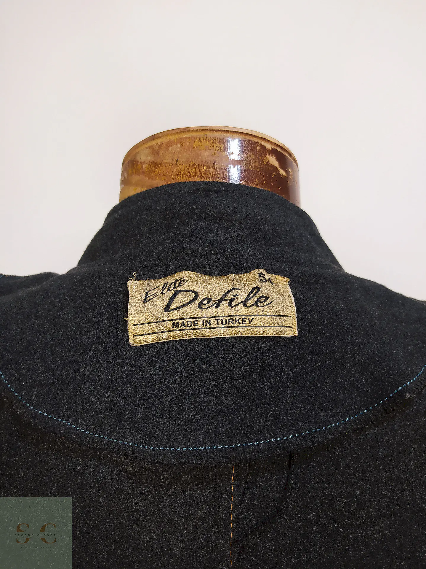Abrigo Largo Plomo Defile Talla 44 XL 11