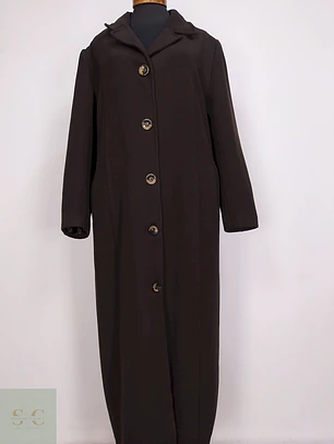 Abrigo Largo Café Berfin Talla 46 XXL
