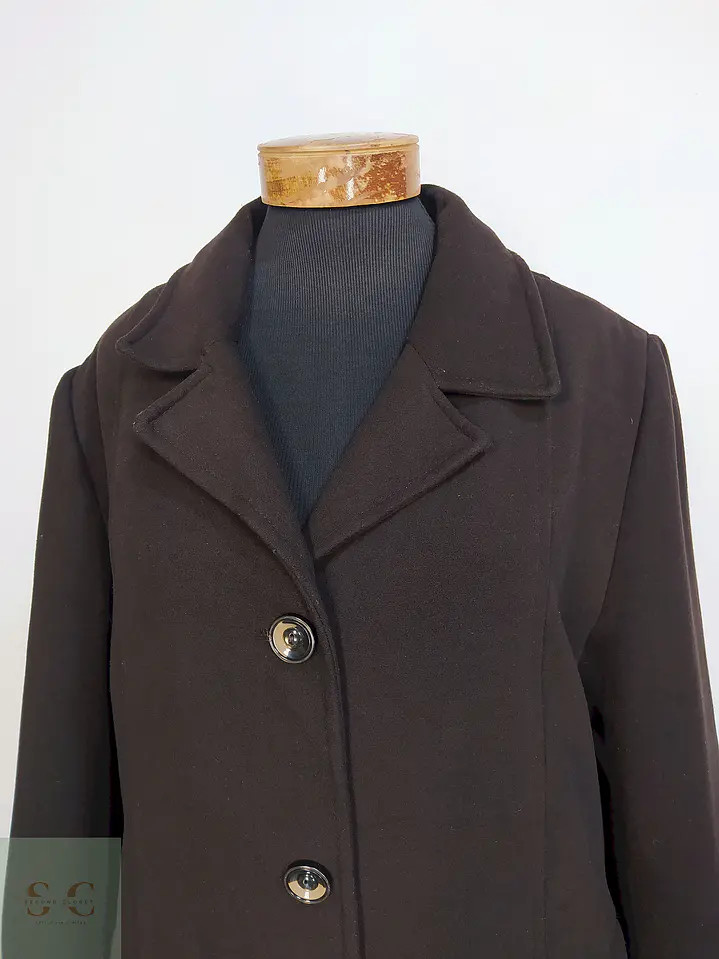 Abrigo Largo Café Berfin Talla 46 XXL 6