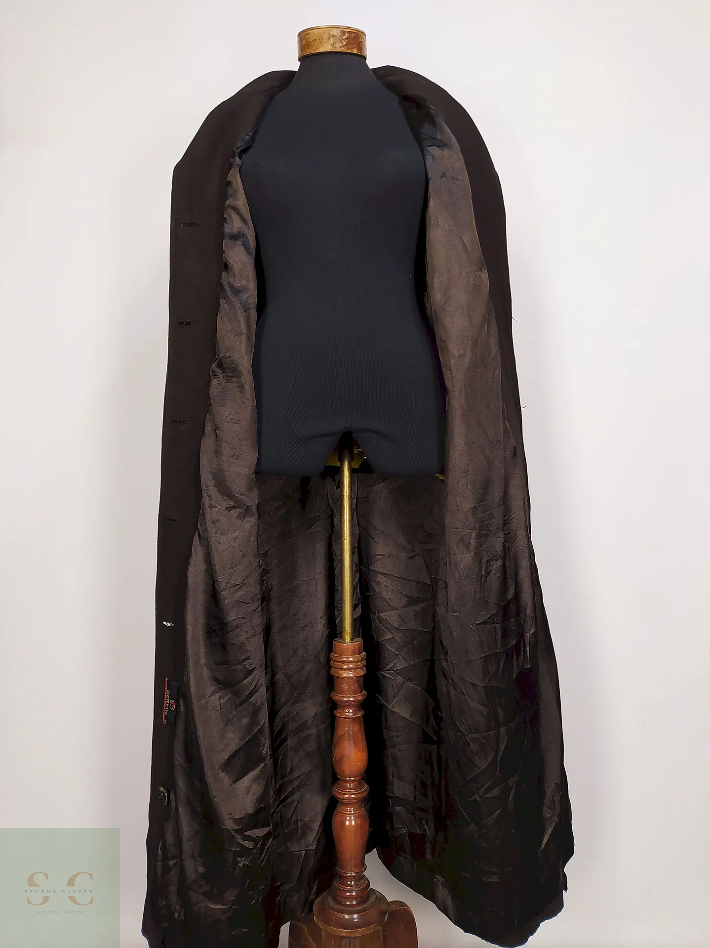 Abrigo Largo Café Berfin Talla 46 XXL 7