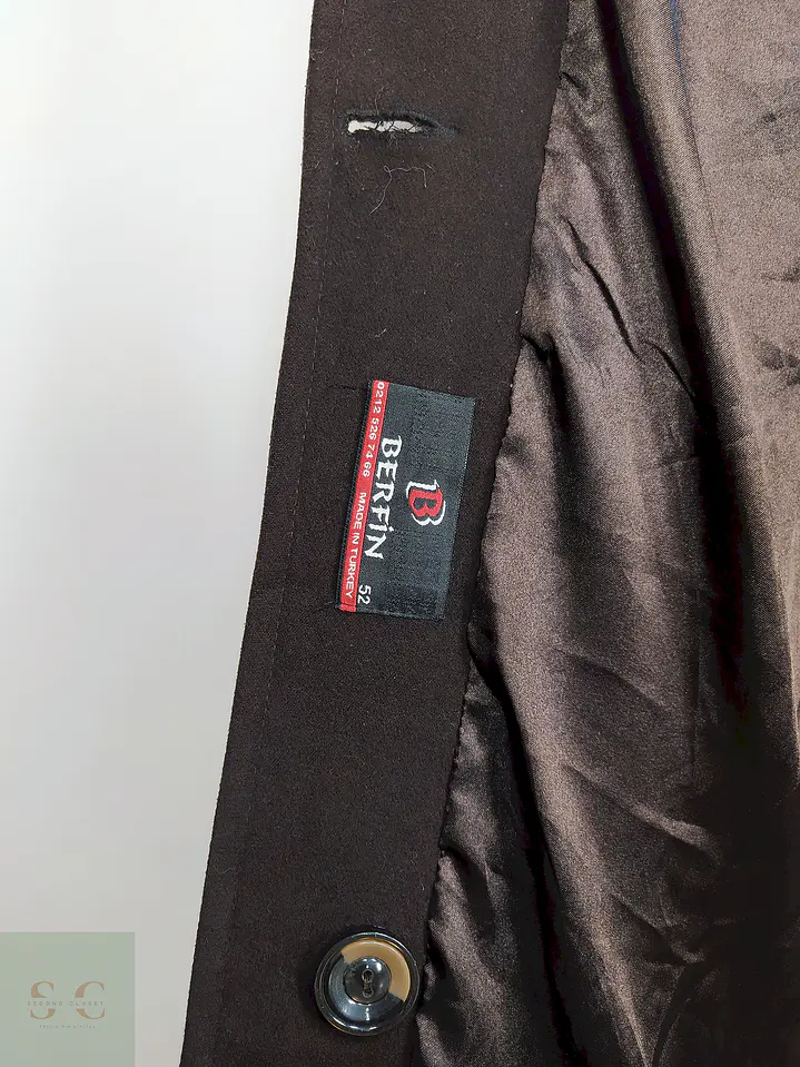 Abrigo Largo Café Berfin Talla 46 XXL 8