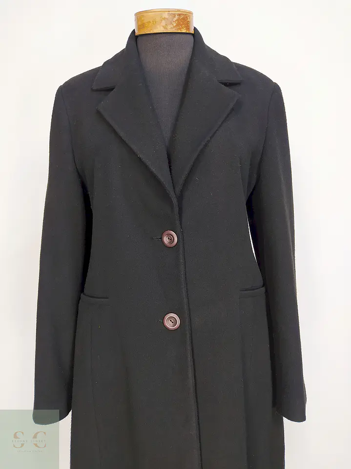 Abrigo Kiptek Negro 70% Lana Talla 44 XL 3