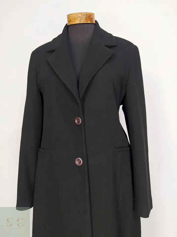 Abrigo Kiptek Negro 70% Lana Talla 44 XL 6